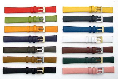 Fine calf leather watch strap - fine,