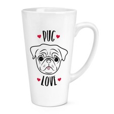 Pug Love 17oz Large Latte Mug Cup - Funny Dog Puppy