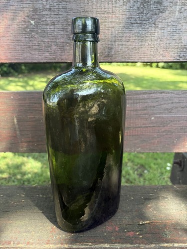 Large antique green - green, glass