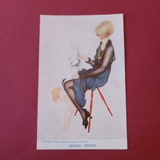 Singed Wings, Raphael Kirchner Delta Fine Art Bruton Postcard, Unposted. 