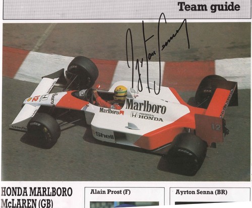 Ayrton senna hand signed - ayrton,