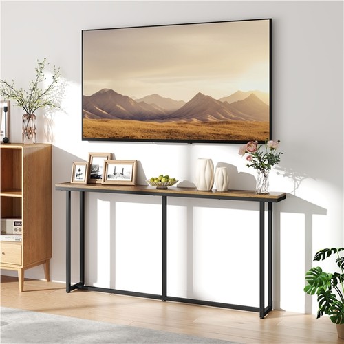 Rustic brown console table - rustic,