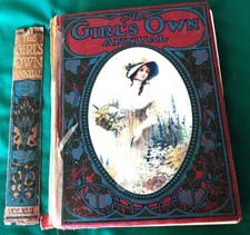 The Girl's Own Annual. c1920. Lovely illustrations. Covers almost detached. HB.