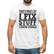 I Fix Stuff Mens Kids T Shirt Funny Dad Mechanic Rude Joke Novelty Gift Tees Tee