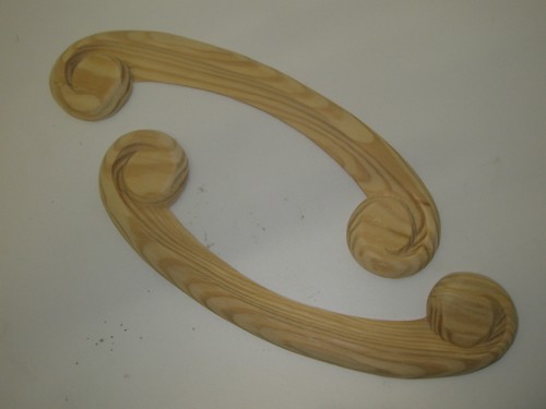 Decorative hand carved pine - hand,