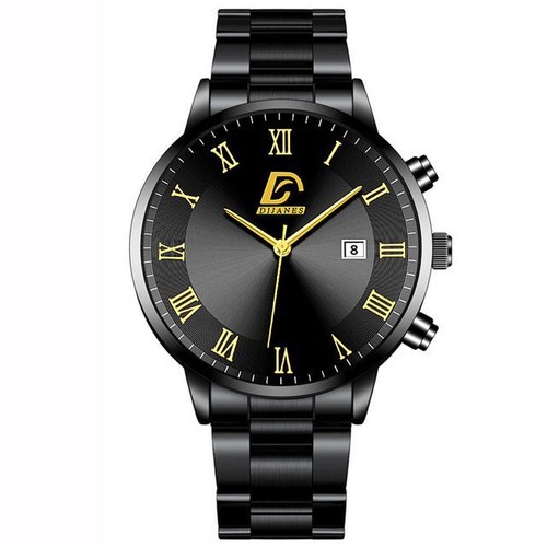 Gold color wristwatch - gold,