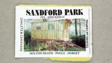 Matchbox label Sandford Park