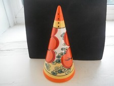 CLARICE CLIFF  "ORANGE  ERIN"   SUGAR SHAKER by WEDGWOOD - HAND PAINTED - MINT