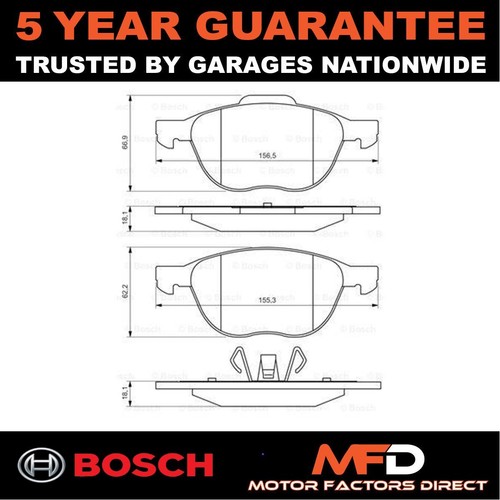 Brake pads set front bosch - front,