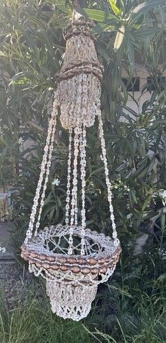 Vintage cowrie shell hanging - vintage,