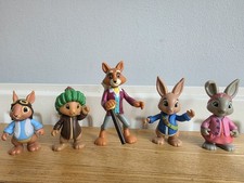 Peter Rabbit Figures X5 Peter Lily Benjamin Squirrel Nutkin, Mr. Todd, CBeebies