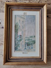 Antique 1850 WINDSOR CASTLE & ROYAL FAMILY COLOUR PRINT by Le Blond & Co. London