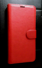 Motorola Moto G10 Red Faux Leather Protective Phone Case Book Design Wallet Flip