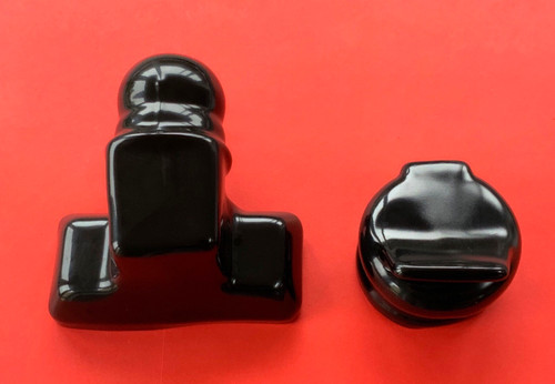 Towball gloss black - black, pvc