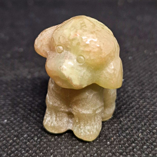 Nephrite jade carved poodle - nephrite,