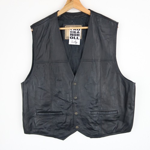 Vintage black leather