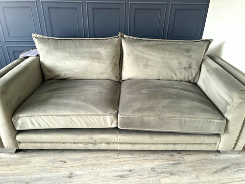 Scs grey velvet seater - grey,