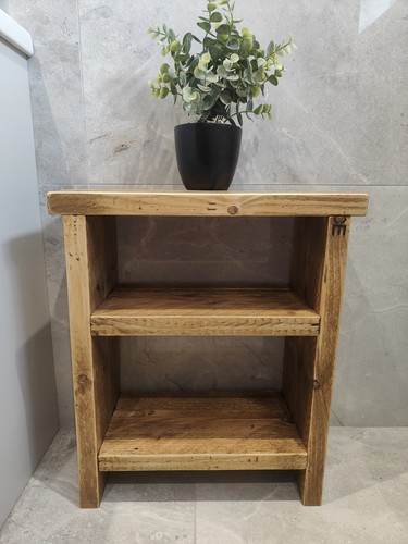 Rustic reclaimed side table - rustic,