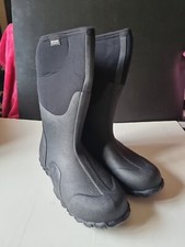 Bogs Mens Classic High Waterproof Wellies Boots UK 13 in Black Rubber Neoprene
