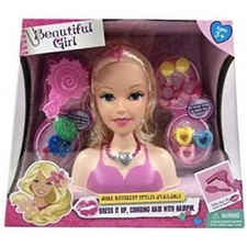 PEBBLE HUG Hair Styling Head Doll Play Set For Girls, Hair Styling Head