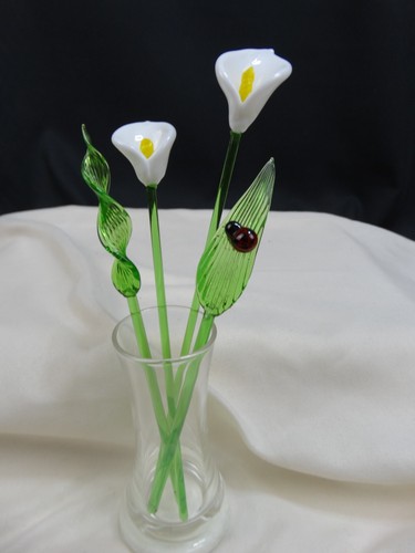 Murano style glass calla - glass,