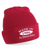  Made in 1986 Beanie Hat 40th