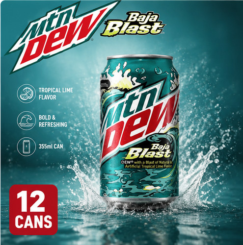 Mountain dew baja blast - mountain,