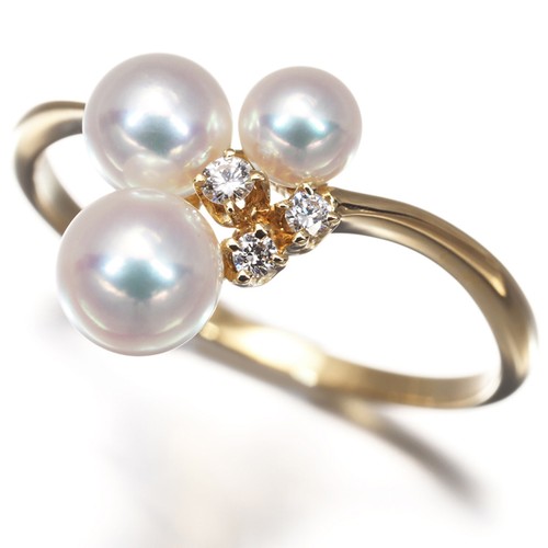 Auth mikimoto ring akoya - akoya, pearl