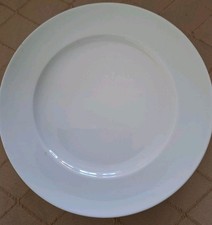 Thomas China Four  White plain Porcelain  22cm Plates  design Holiday? used