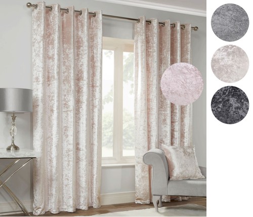 Pair crushed velvet ready - velvet, made