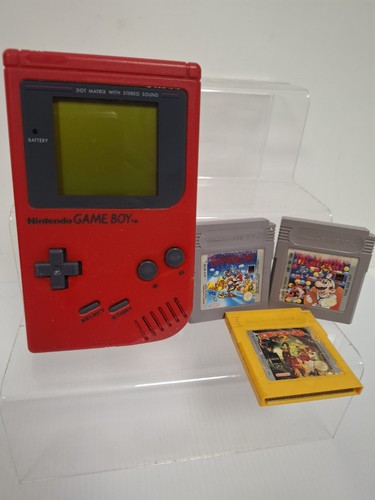Red nintendo game boy - game, &