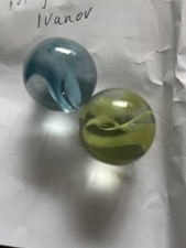 Swirl Two Glass Large Marbles