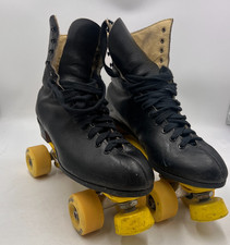Vintage Roller skates size 9, Sunlite II plates, Pacer wheels - Yellow and Black