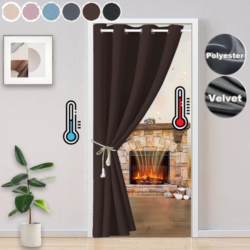 Blackout thermal door curtain - blackout,