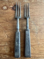 Antique 1800s 3 tine Three
