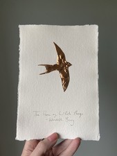 Boho Wall Art Copper Swallow