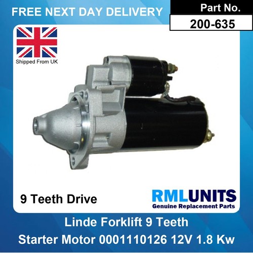 Starter motor for linde - motor,