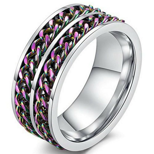 Double rainbow chain spinner - rainbow,