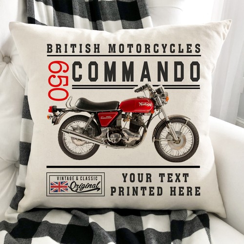 Personalised motorbike cushion - motorbike,