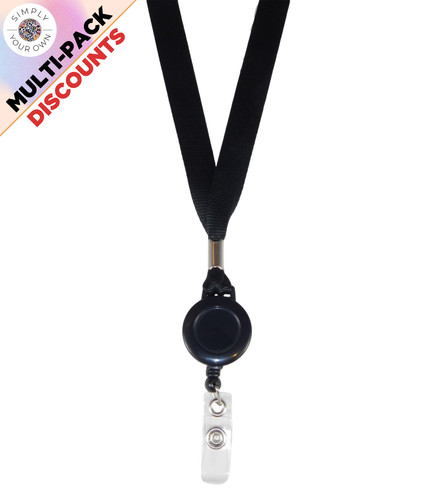 Black lanyard neck - id, holder