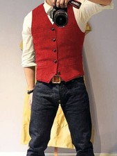 Men Tweed Waistcoats Retro