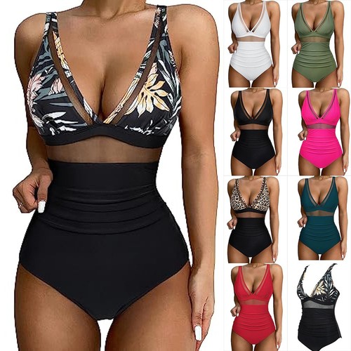 High waisted swimsuit one - waisted,