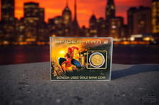 SPIDERMAN 2 PROP -   SCREEN USED GOLD BANK COIN - DOC OCK - TOBEY MAGUIRE