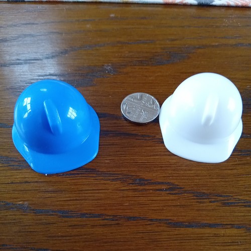 Dolls house miniature blue and - house,