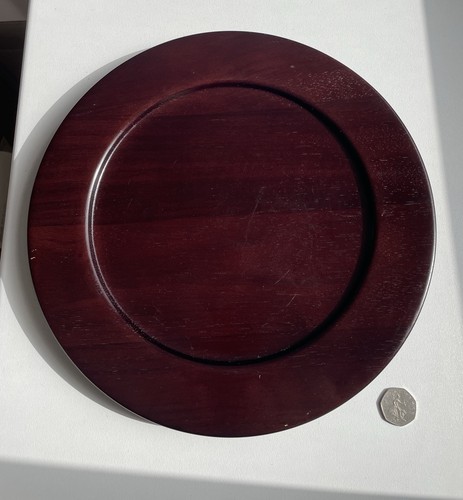 Circular wooden placemat - wooden,
