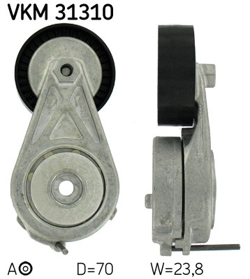 Tensioner pulley ribbed - tensioner, pulley,
