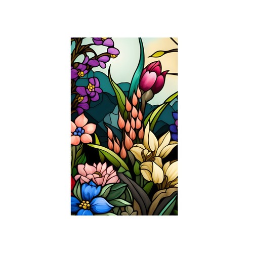 Window film floral bird - window,