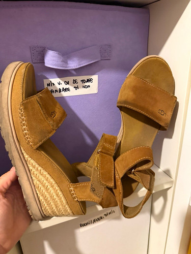 Ugg brown suede espadrille - brown,