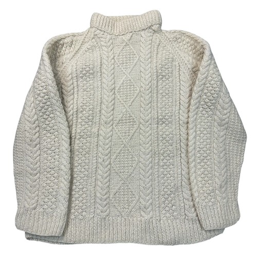 Vintage aran knit jumper - aran,
