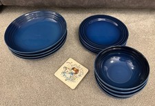 LE CREUSET 12 Piece Dinner Set ~LAPIS BLUE~ EXCELLENT CONDITION